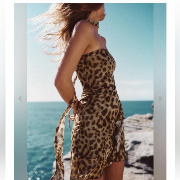 ZARA Leopard Animal Print Tulle Slip Dress – Size M (New with Tags) - Picture 13 of 15